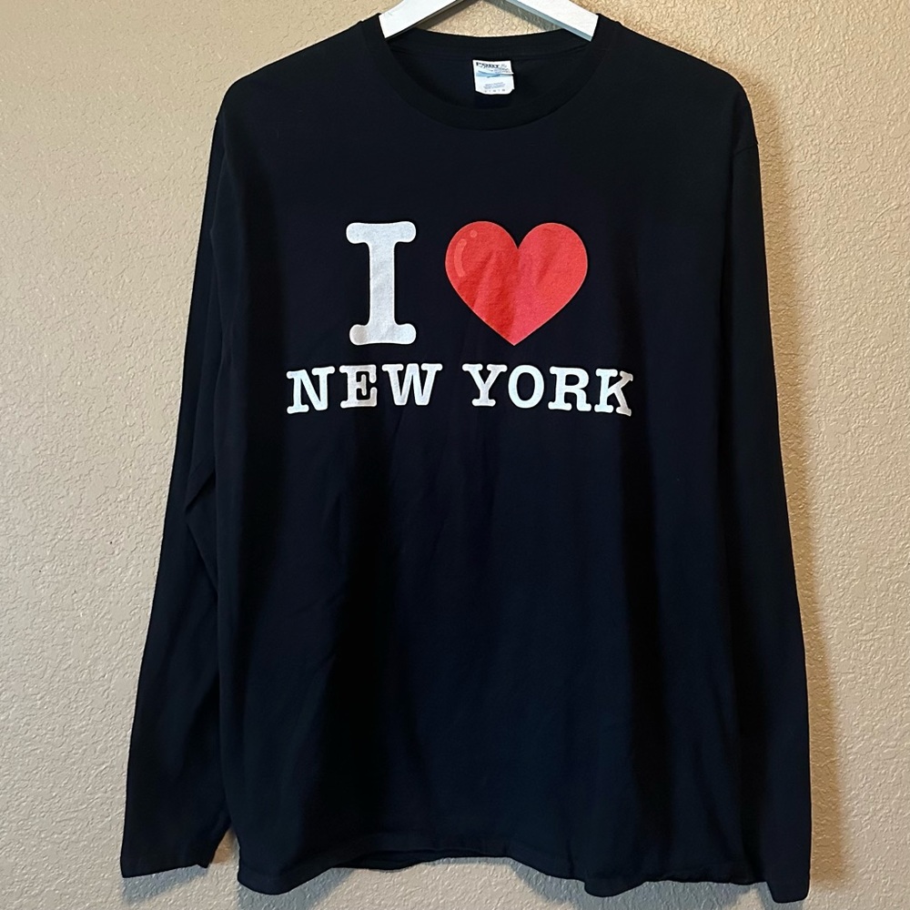 I Love New York Black Long Sleeve Shirt large